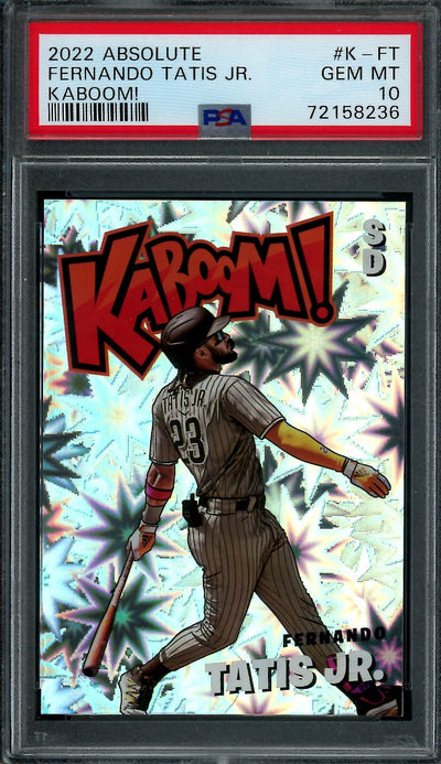 2022 Panini Absolute Fernando Tatis Jr. Kaboom SSP PSA 10 Padres