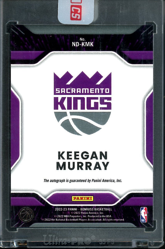 2022/23 Panini Donruss Keegan Murray Rookie Next Day Auto Kings