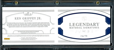 2022 Panini National Treasures Ken Griffey Jr. Legendary Booklet Patch Auto 1/1 Mariners