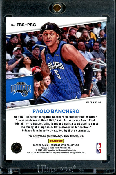 2022/23 Panini Optic Paolo Banchero Rookie Fast Break Auto Magic