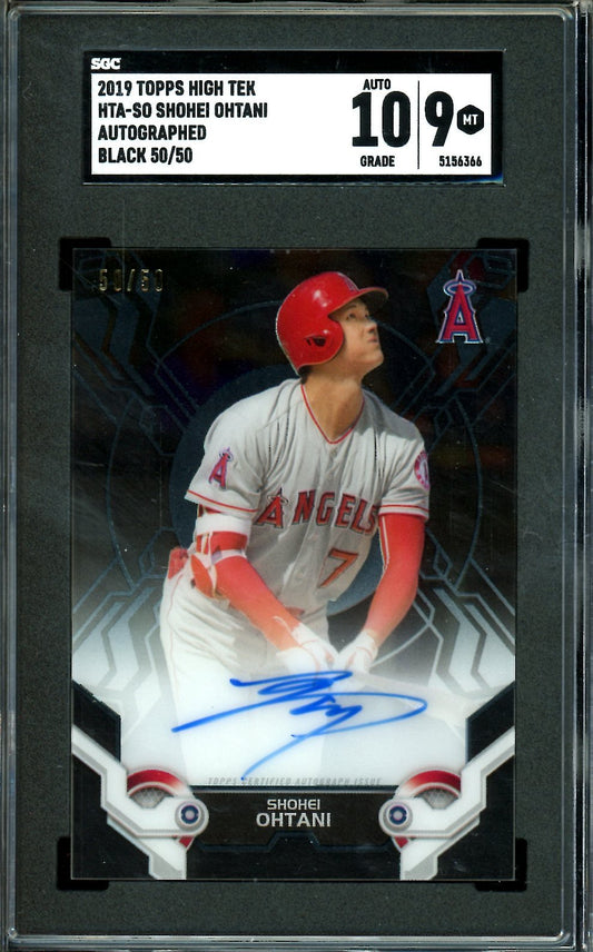 2019 Topps High Tek Shohei Ohtani Auto Black /50 SGC 9 Angles