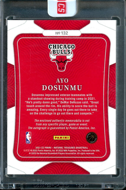 2021/22 Panini National Treasures Ayo Dosunmu Rookie Auto RPA /8 Bulls