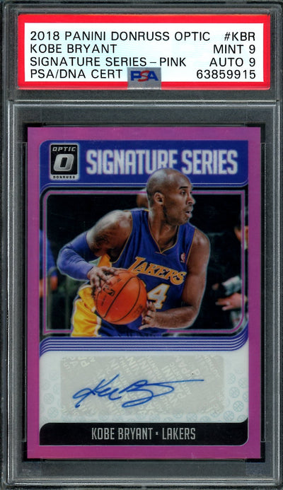 2018 Panini Optic Kobe Bryant Signature Series Auto Pink /25 PSA 9 Lakers