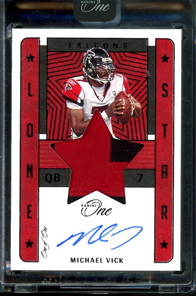 2022 Panini One Michael Vick Lonestar Patch Auto 1/1 Falcons
