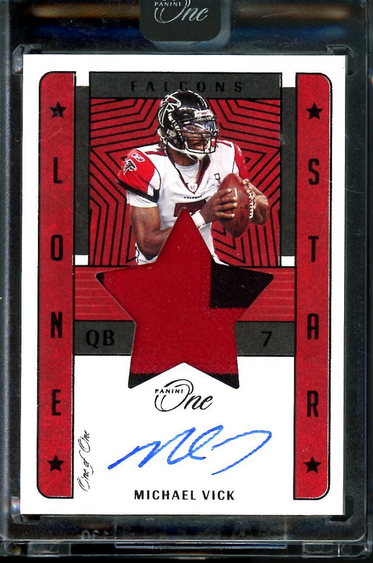 2022 Panini One Michael Vick Lonestar Patch Auto 1/1 Falcons