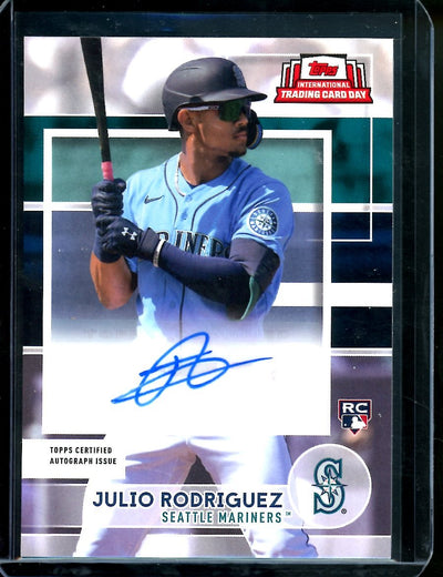 2022 Topps International Trading Card Day Julio Rodriguez Rookie Auto /150 Mariners