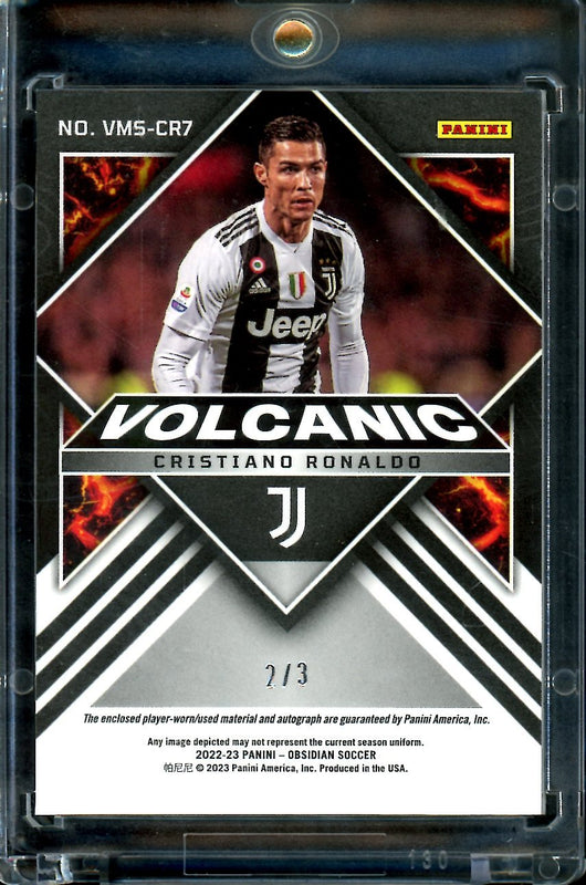 2022-23 Panini Obsidian Christiano Ronaldo Volcanic Patch Auto /3 Juventus