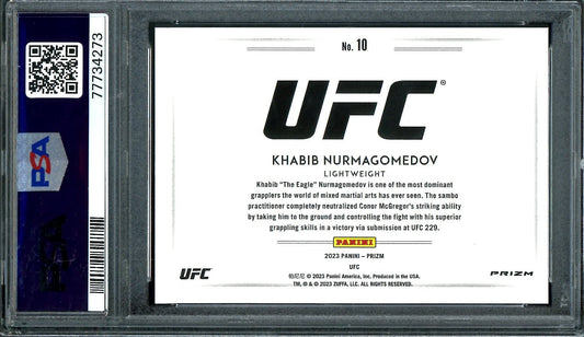 2023 Panini Prizm Khabib Nurmagomedov Color Blast SSP PSA 9 UFC