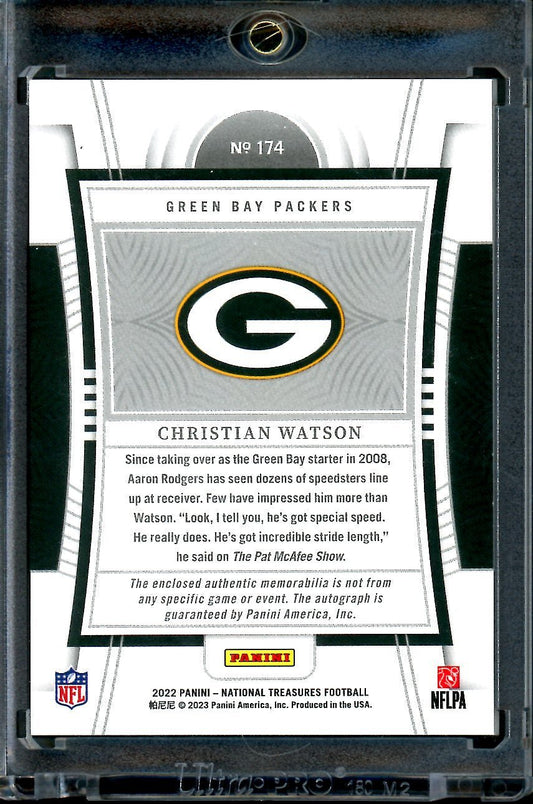 2022 Panini National Treasures Christian Watson Rookie "True" RPA /99 Packers