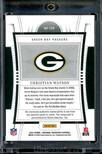 2022 Panini National Treasures Christian Watson Rookie "True" RPA /99 Packers