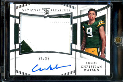 2022 Panini National Treasures Christian Watson Rookie RPA /99 Packers