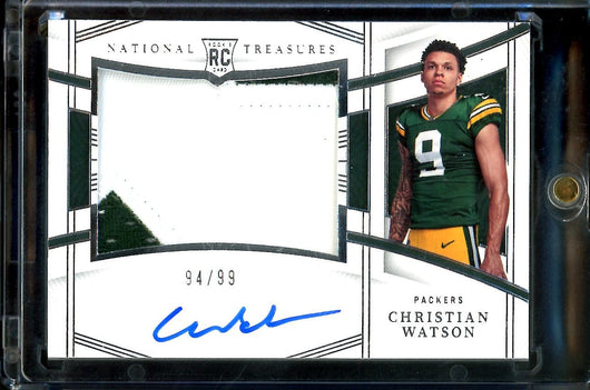 2022 Panini National Treasures Christian Watson Rookie RPA /99 Packers