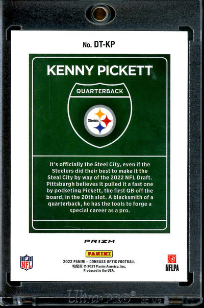 2022 Panini Optic Kenny Pickett Rookie Downtown SSP Steelers