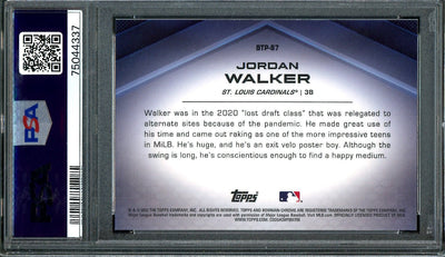2022 Bowman Chrome Jordan Walker Top 100 Red /5 PSA 10 Cardinals