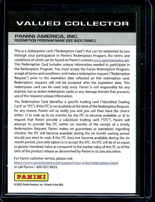 2023 Panini Immaculate Collgeiate Dontayvion Wicks Rookie RPA 1/1 Redemption Packers