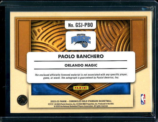 2022-23 Panini Chronicles Gold Standard Paolo Banchero Rookie RPA /99 Magic
