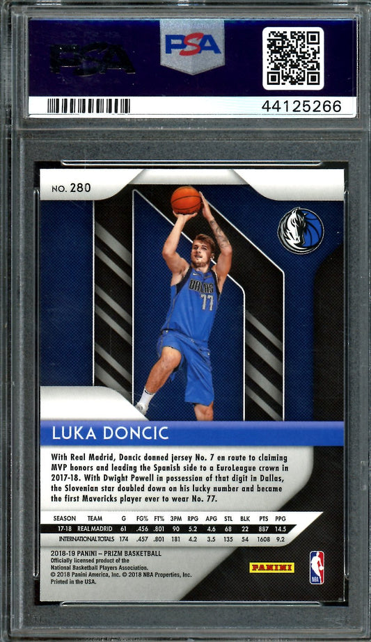 2018-19 Panini Prizm Luka Doncic Rookie PSA 10 Mavericks