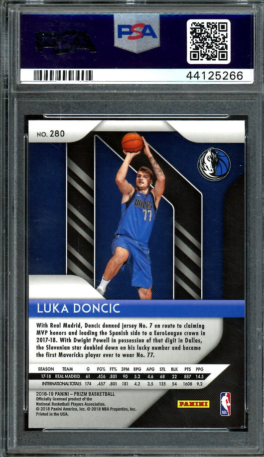 2018-19 Panini Prizm Luka Doncic Rookie PSA 10 Mavericks