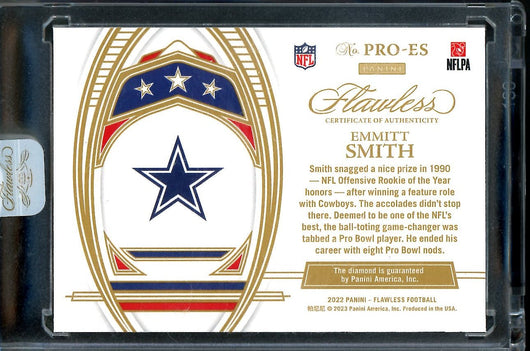 2022 Panini Flawless Emmitt Smith Pro Bowl Red /10 Cowboys