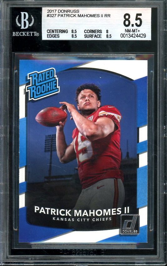 2017 Panini Donruss Patrick Mahomes Rookie BGS 8.5 Chiefs