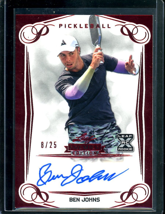 2023 Leaf Premier Edition Ben Johns Rookie XRC Auto Red /25