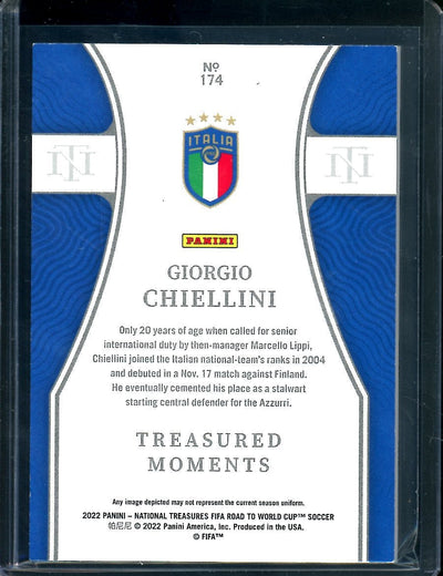 2022 Panini National Treasures Giorgio Chiellini Treasured Moments 1/1 Italy