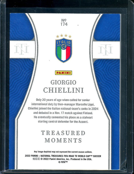 2022 Panini National Treasures Giorgio Chiellini Treasured Moments 1/1 Italy