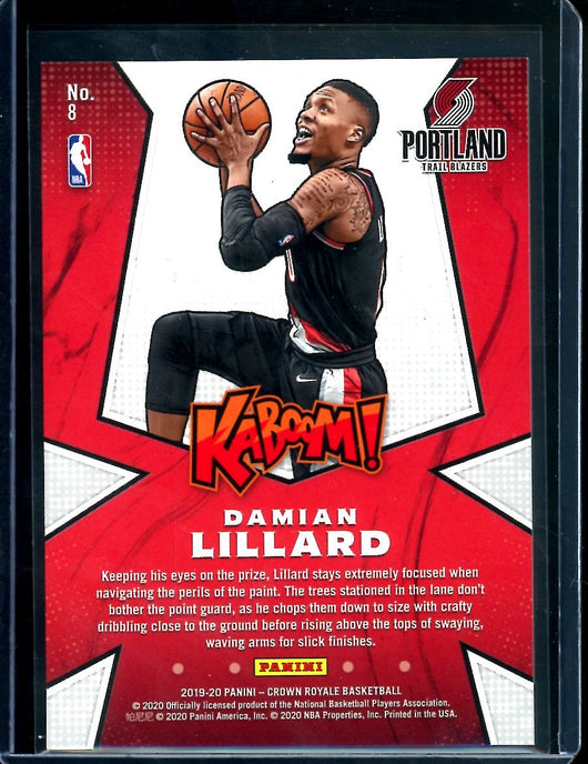 2019-20 Panini Crown Royale Damian Lillard Kaboom SSP Trail Blazers