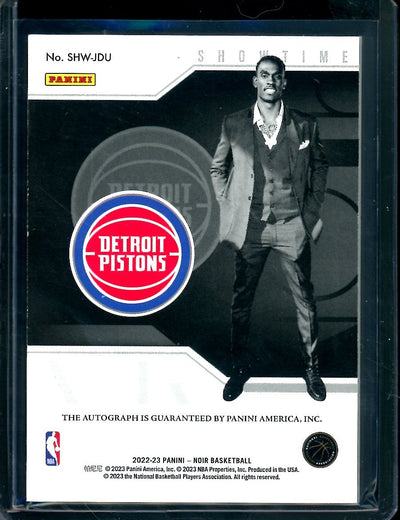 2022-23 Panini Noir Jalen Duren Rookie Showtime Auto /25 Pistons