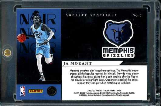 2022-23 Panini Noir Ja Morant Sneaker Spotlight /99 Grizzlies
