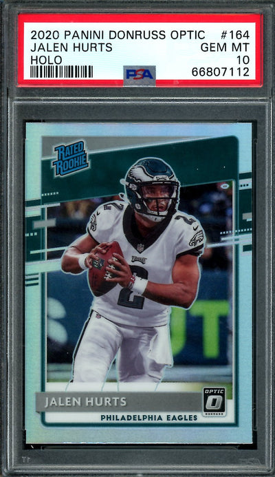 2020 Panini Optic Jalen Hurts Rookie Holo PSA 10 Eagles