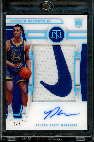 2022/23 Panini National Treasures Patrick Baldwin Jr. Rookie Nike Swoosh RPA /3 Warriors