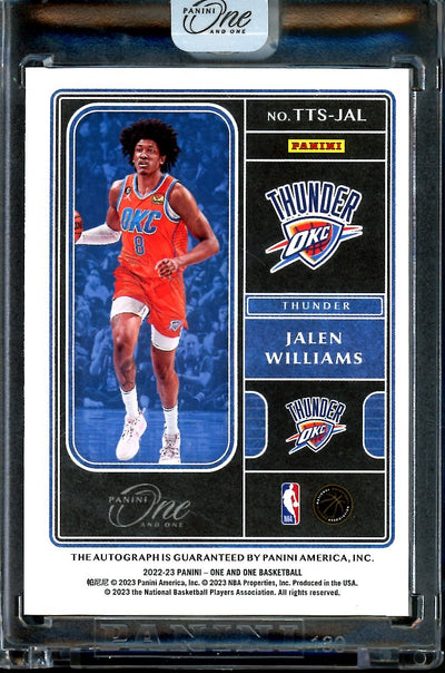 2022/23 Panini One & One Jalen Williams Rookie Team Titan Auto Green /5 Thunder