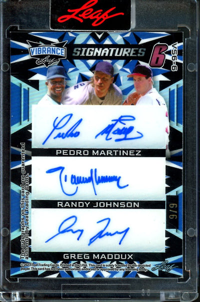 2023 Leaf Vibrance Nolan Ryan/Steve Carlton/ Jim Palmer/Pedro Martinez/ Randy Johnson/ Greg Maddux Signatures Six Auto /9