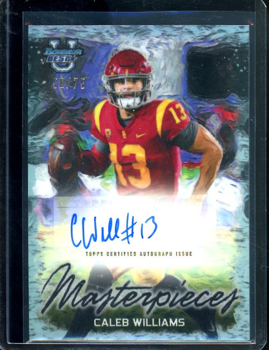 2023 Bowman's Best Caleb Williams Masterpieces Auto /75 USC