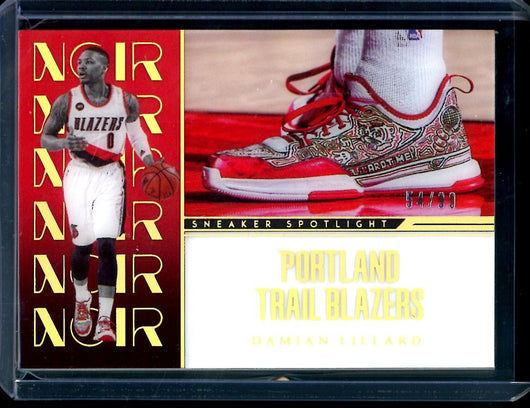 2022/23 Panini Noir Damian Lillard Sneaker Spotlight /99 Trail Blazers