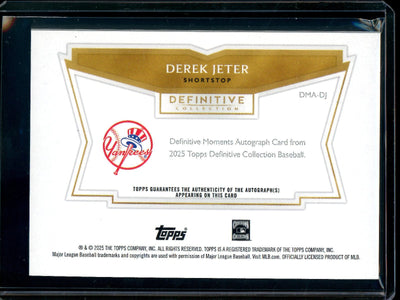 2025 Topps Definitive Derek Jeter Moments Autograph Inscription /10 Yankees