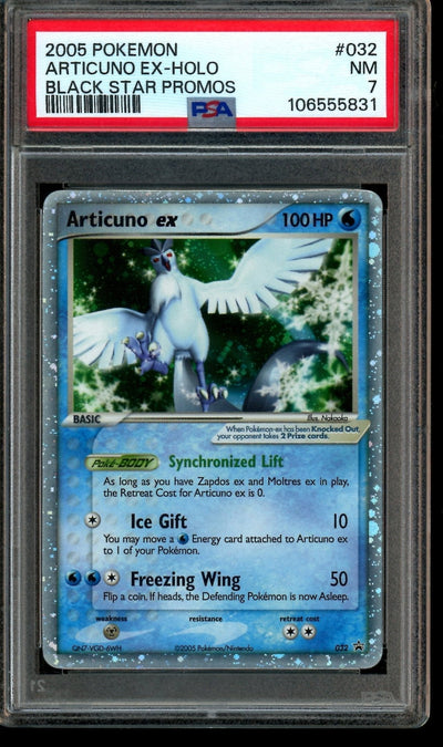 2005 Pokemon Black Star Promos Articuno Holo 032 PSA 7