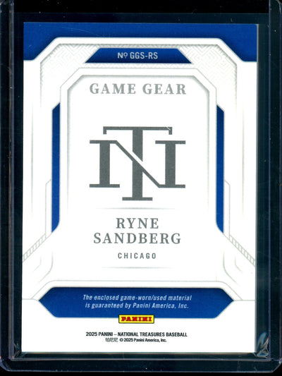 2025 Panini National Treasures Ryne Sandberg Game Gear Relic 1/1 Cubs