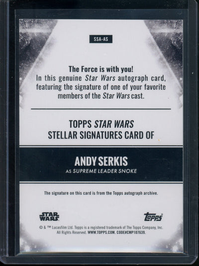 2025 Topps Star Wars Supreme Leader Snoke Gold Autograph /5