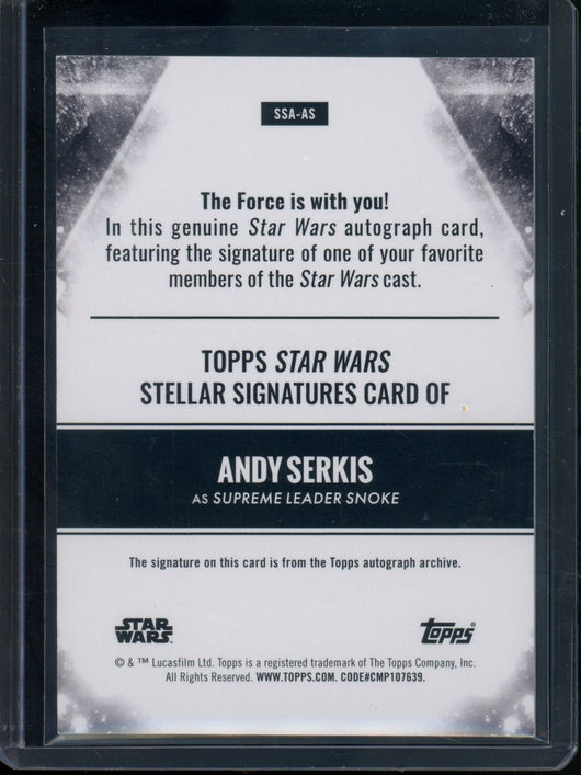 2025 Topps Star Wars Supreme Leader Snoke Gold Autograph /5