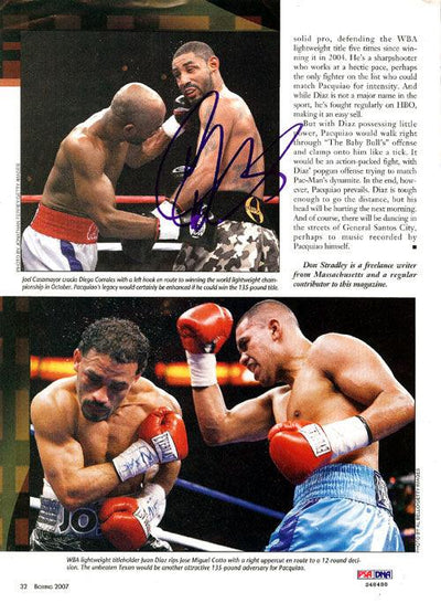 Diego Corrales Autographed Magazine Page Photo PSA/DNA #S48488