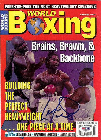 Lennox Lewis Autographed Boxing World Magazine Cover PSA/DNA #S48609