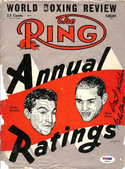 Carl "Bobo" Olson Autographed The Ring Magazine Cover PSA/DNA #S48622