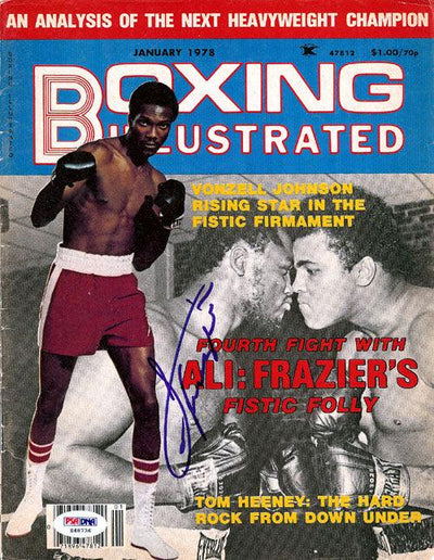 Joe Frazier Autographed Boxing Illustrated Magazine Cover PSA/DNA #S48736