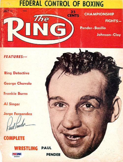 Paul Pender Autographed The Ring Magazine Cover PSA/DNA #S48842