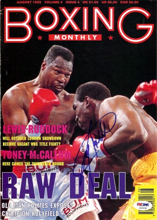 Larry Holmes Autographed Boxing Monthly Magazine Cover PSA/DNA #S49098