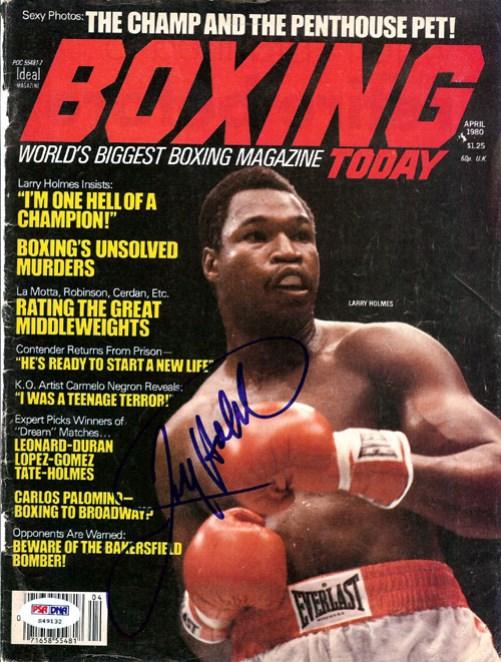 Larry Holmes Autographed Boxing Today Magazine Cover PSA/DNA #S49132