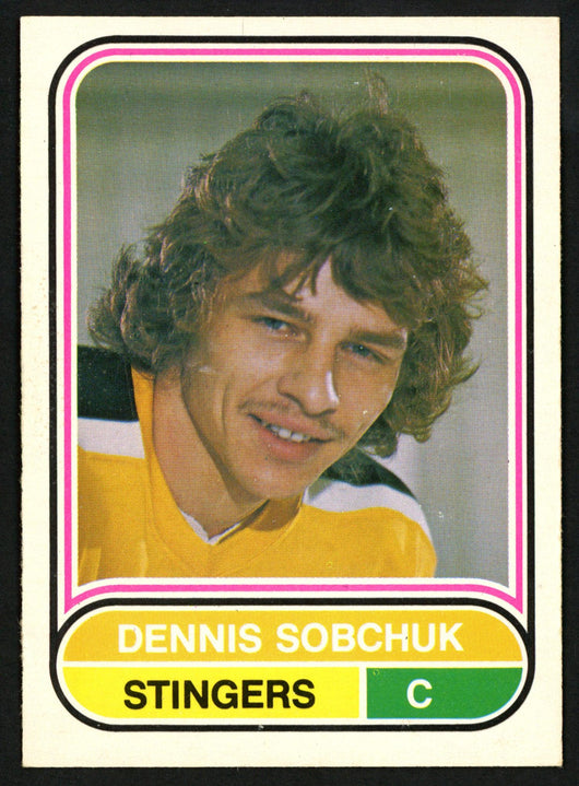 Dennis Sobchuk Autographed 1975-76 WHA O-Pee-Chee Card #115 Cincinnati Stingers SKU #151330