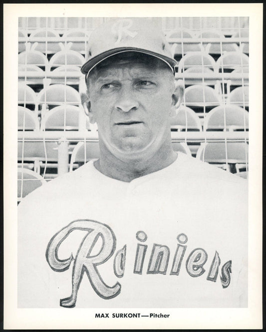 Max Surkont 1956-59 Seattle Rainiers Popcorn 8x10 Premium Card SKU #151543